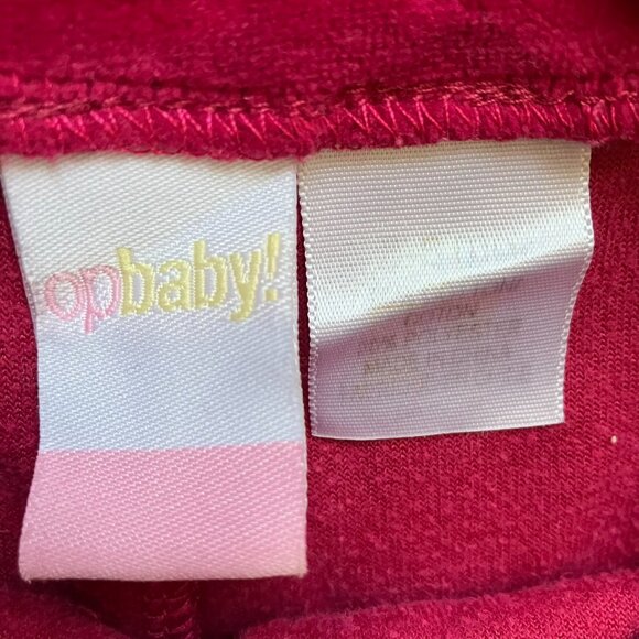 Opbaby Velour Floral Overalls 3-6M | Raspberry Red Plush Baby Romper GUC - Picture 4 of 16